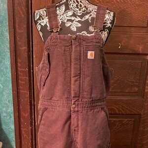 Carhartt 102743 - Women's Weathered Duck Wildwood Bib Overalls - Quilt Lined